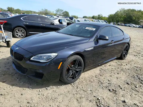 WBA6D6C52GG387965 — 2016 BMW 6ER, Задняя часть, фото до ремонта