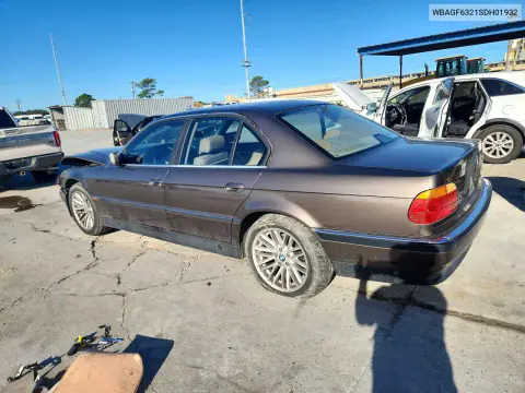 1995 BMW 740 I Automatic VIN WBAGF6321SDH01932 фото 2