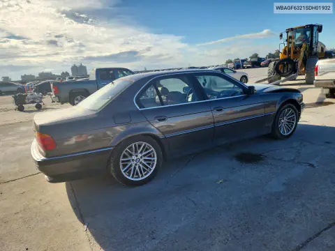 1995 BMW 740 I Automatic VIN WBAGF6321SDH01932 фото 3
