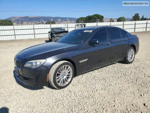 WBAKA8C52CDX01192 — 2012 BMW 7ER, Задняя часть, фото до ремонта