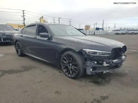 2021 BMW 740 I VIN WBA7T2C00MCF77595 фото 4