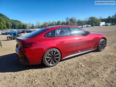 2026 BMW I4 xDrive 40 VIN WBY43HD01TFW37870 фото 3