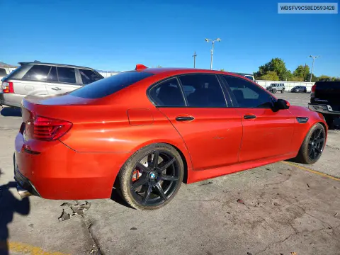 2014 BMW M5 VIN WBSFV9C58ED593428 фото 3