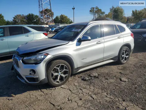 WBXHT3C38J5K28398 — 2018 BMW X1, Передняя часть, фото до ремонта