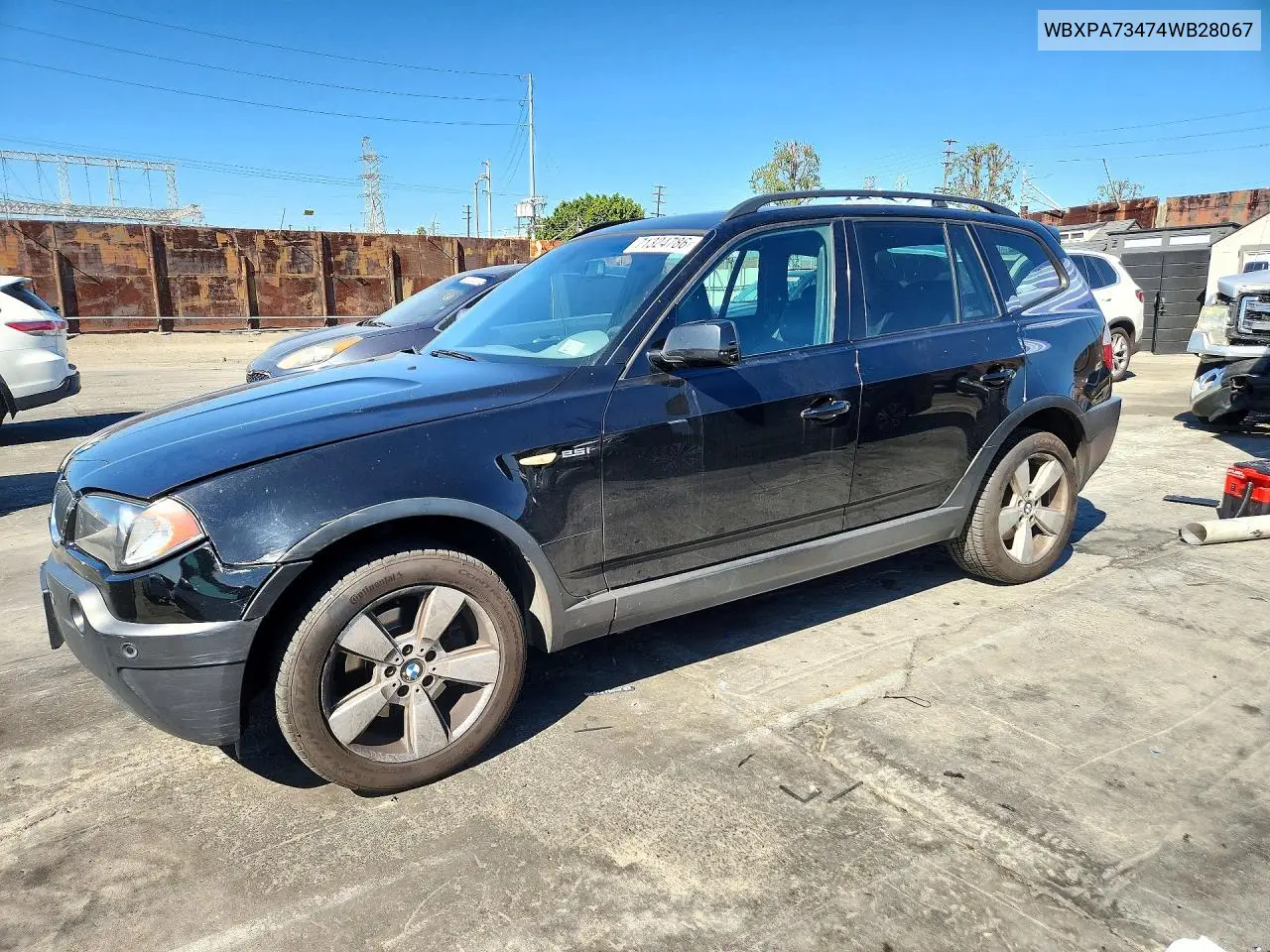 2004 BMW X3 2.5I VIN WBXPA73474WB28067 фото 1