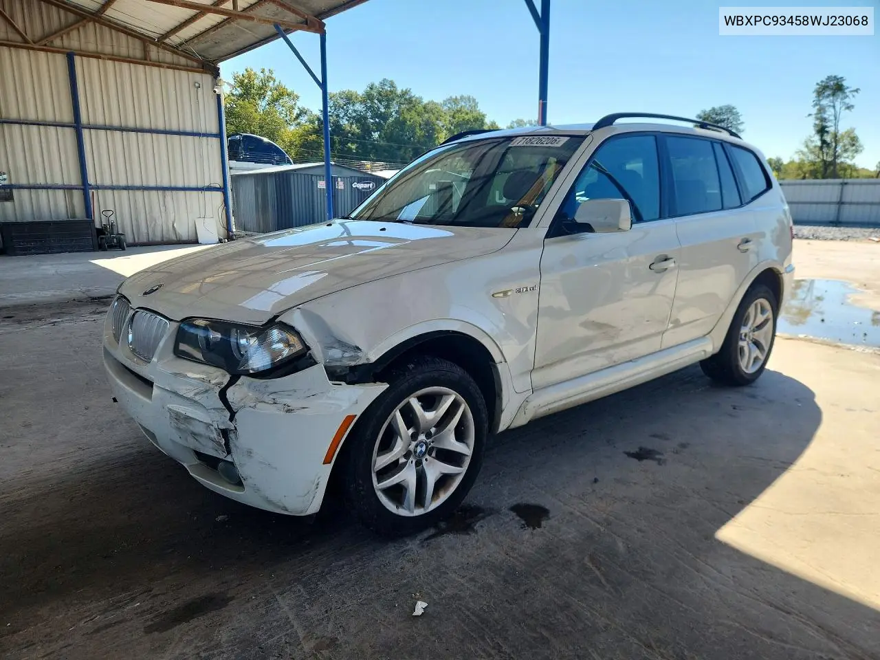 2008 BMW X3 3.0Si VIN WBXPC93458WJ23068 фото 1