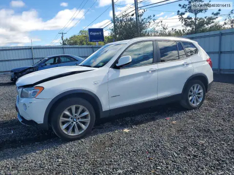 5UXWX9C54E0D16415 — 2014 BMW X3, Передняя часть, фото до ремонта