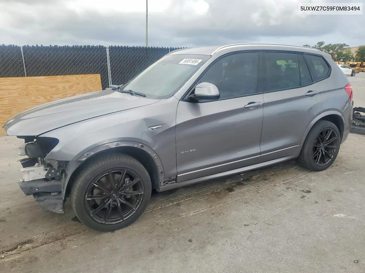 5UXWZ7C59F0M83494 BMW X3 2015 — повреждение Передняя часть, фото до ремонта