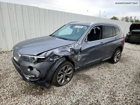 5UXWX9C53H0T12647 — 2017 BMW X3, Передняя часть, фото до ремонта
