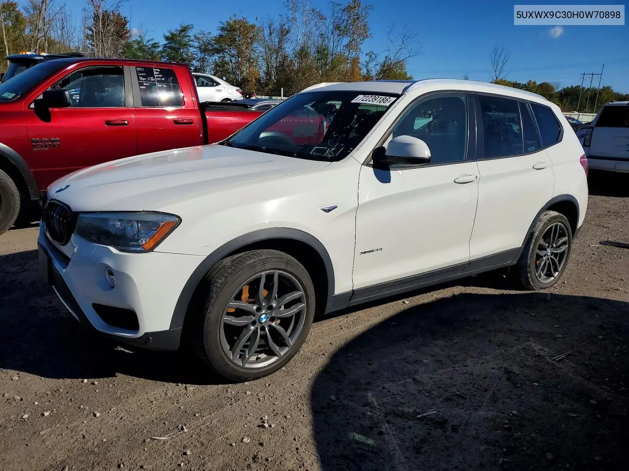 2017 BMW X3 xDrive28I VIN 5UXWX9C30H0W70898 фото 1