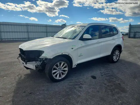 5UXWX9C38H0W76092 — 2017 BMW X3, Передняя часть, фото до ремонта
