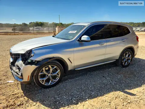 5UXTY3C04L9B67109 — 2020 BMW X3, Передняя часть, фото до ремонта