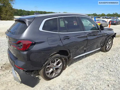 2022 BMW X3 Sdrive30I VIN 5UX43DP01N9M86924 фото 3