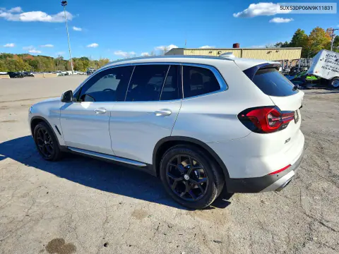 2022 BMW X3 xDrive30I VIN 5UX53DP06N9K11831 фото 2
