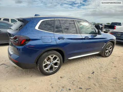 2022 BMW X3 Sdrive30I VIN 5UX43DP08N9N42065 фото 3