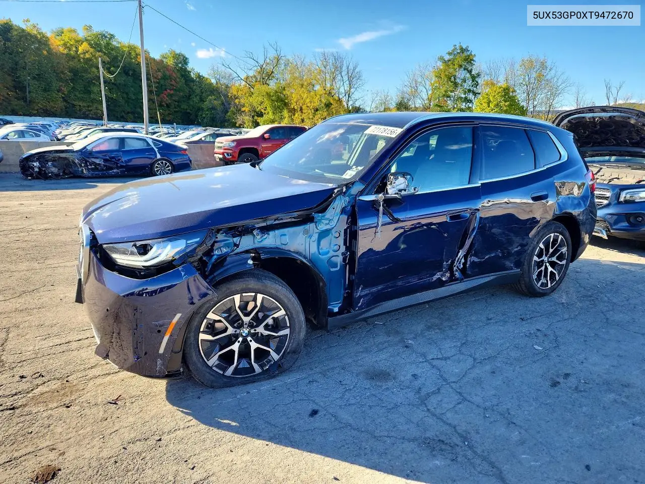 2026 BMW X3 30 xDrive VIN 5UX53GP0XT9472670 фото 1