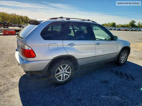 2006 BMW X5 3.0I VIN 5UXFA13516LY47622 фото 3