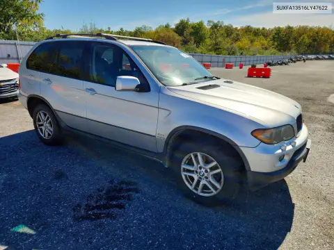 2006 BMW X5 3.0I VIN 5UXFA13516LY47622 фото 4
