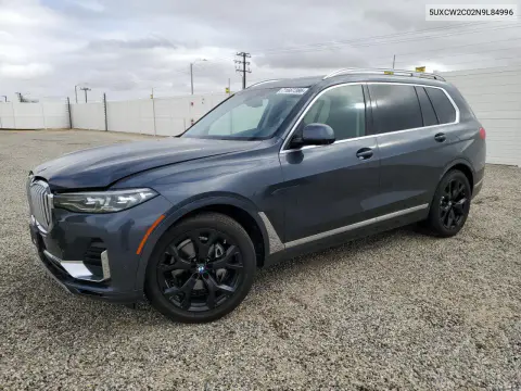 5UXCW2C02N9L84996 — 2022 BMW X7, Сторона, фото до ремонта
