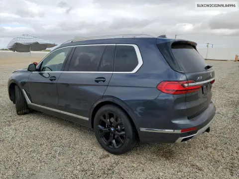 2022 BMW X7 xDrive40I VIN 5UXCW2C02N9L84996 фото 2
