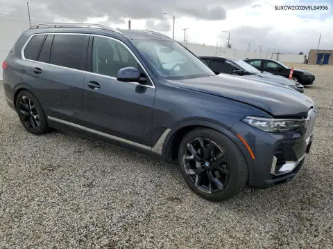 2022 BMW X7 xDrive40I VIN 5UXCW2C02N9L84996 фото 4