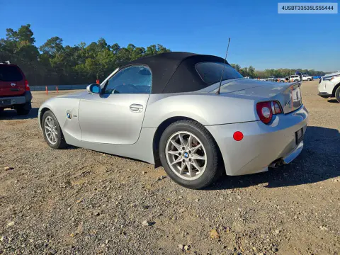 2005 BMW Z4 2.5 VIN 4USBT33535LS55444 фото 2