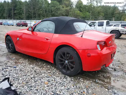 2007 BMW Z4 3.0 VIN 4USBU33527LW60677 фото 2