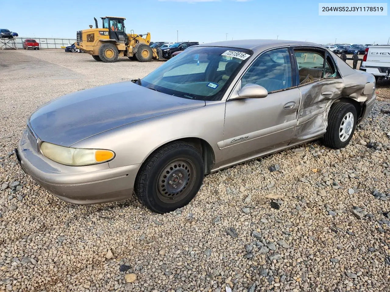 2000 Buick Century Custom VIN 2G4WS52J3Y1178519 фото 1