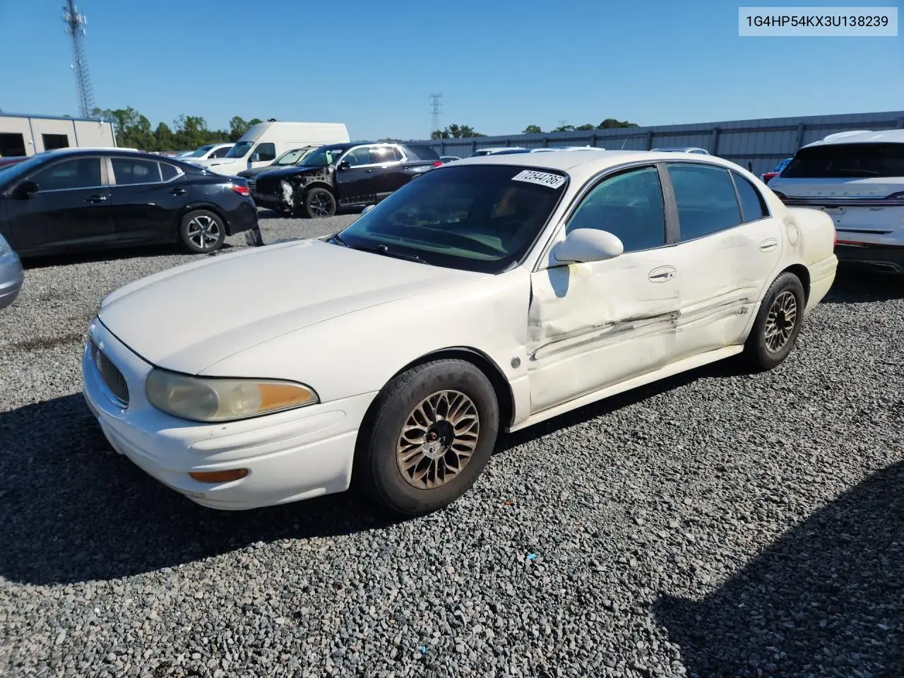 2003 Buick Lesabre Custom VIN 1G4HP54KX3U138239 фото 1