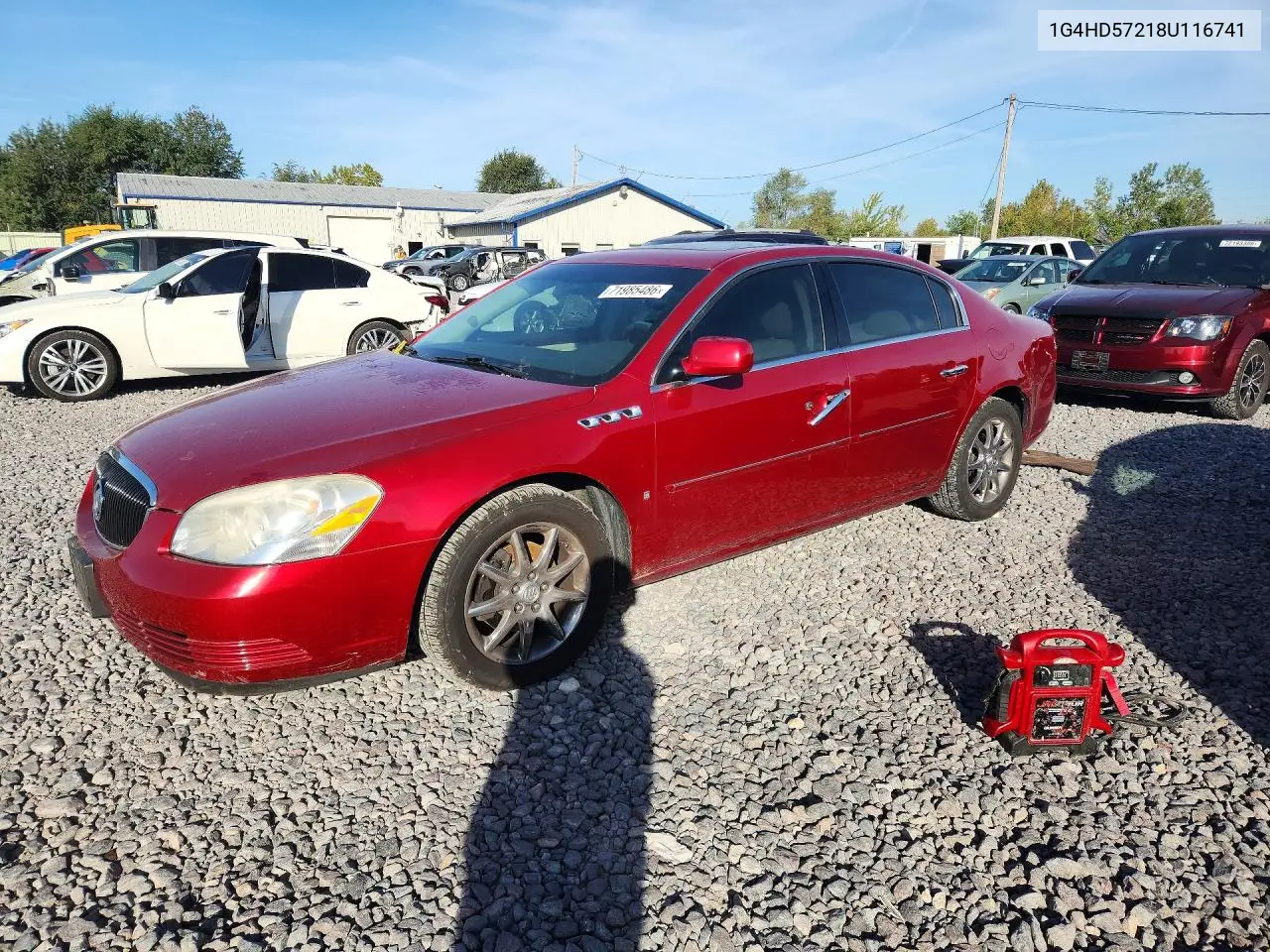 2008 Buick Lucerne Cxl VIN 1G4HD57218U116741 фото 1