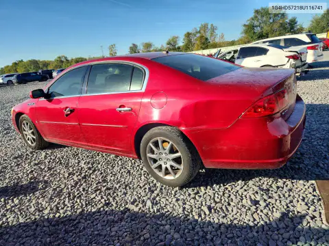 2008 Buick Lucerne Cxl VIN 1G4HD57218U116741 фото 2