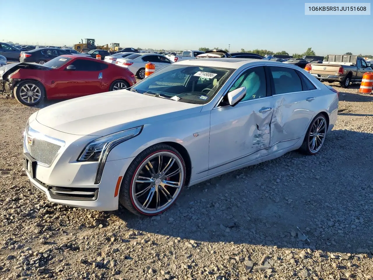 2018 Cadillac Ct6 VIN 1G6KB5RS1JU151608 фото 1