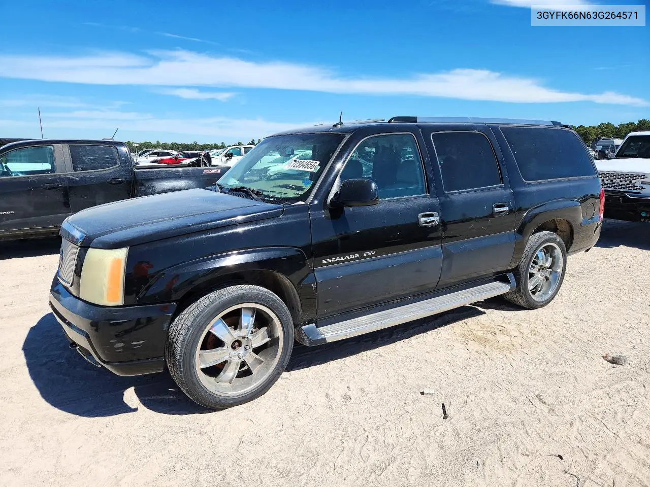 2003 Cadillac Escalade Esv VIN 3GYFK66N63G264571 фото 1