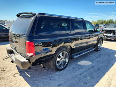 2003 Cadillac Escalade Esv VIN 3GYFK66N63G264571 фото 3
