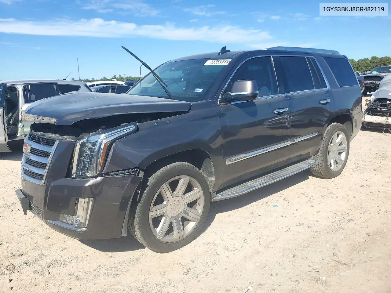 2016 Cadillac Escalade Luxury VIN 1GYS3BKJ8GR482119 фото 1