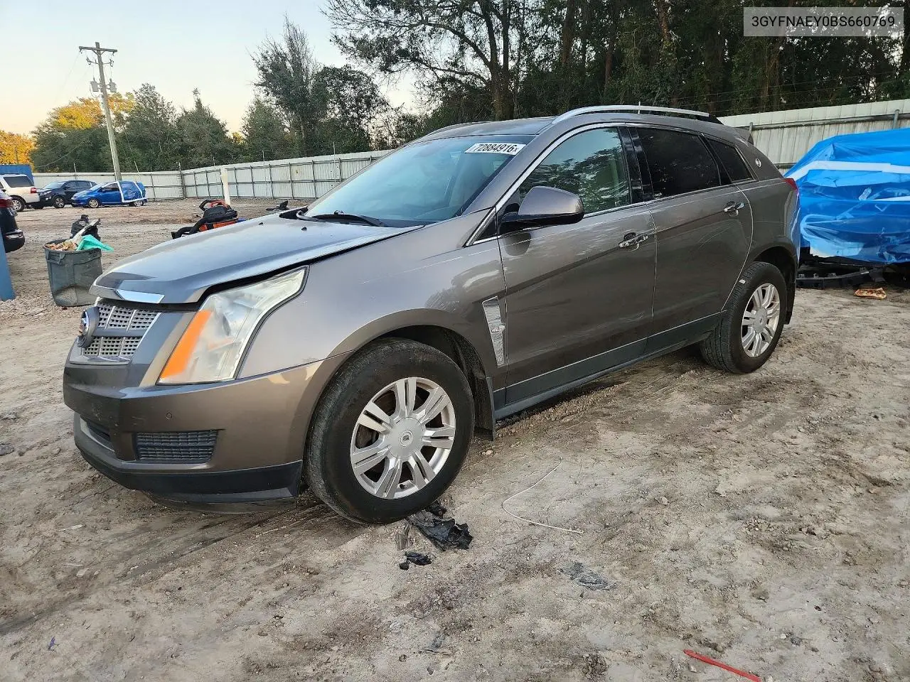 3GYFNAEY0BS660769 Cadillac SRX 2011 — повреждение Мелкие вмятины и царапины, фото до ремонта