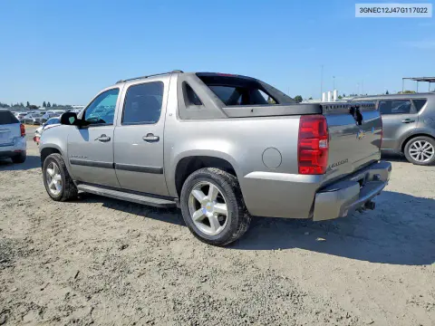 2007 Chevrolet Avalanche C1500 VIN 3GNEC12J47G117022 фото 2