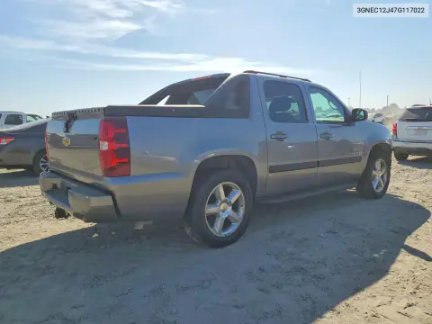2007 Chevrolet Avalanche C1500 VIN 3GNEC12J47G117022 фото 3