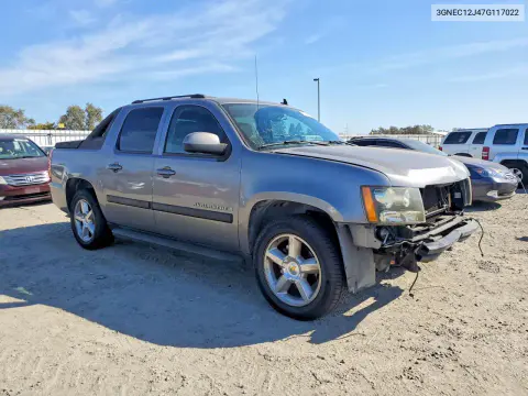 2007 Chevrolet Avalanche C1500 VIN 3GNEC12J47G117022 фото 4