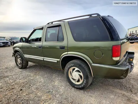 2001 Chevrolet Blazer VIN 1GNDT13W01K198722 фото 2