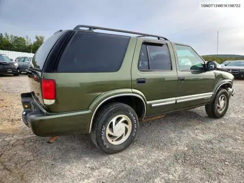 2001 Chevrolet Blazer VIN 1GNDT13W01K198722 фото 3