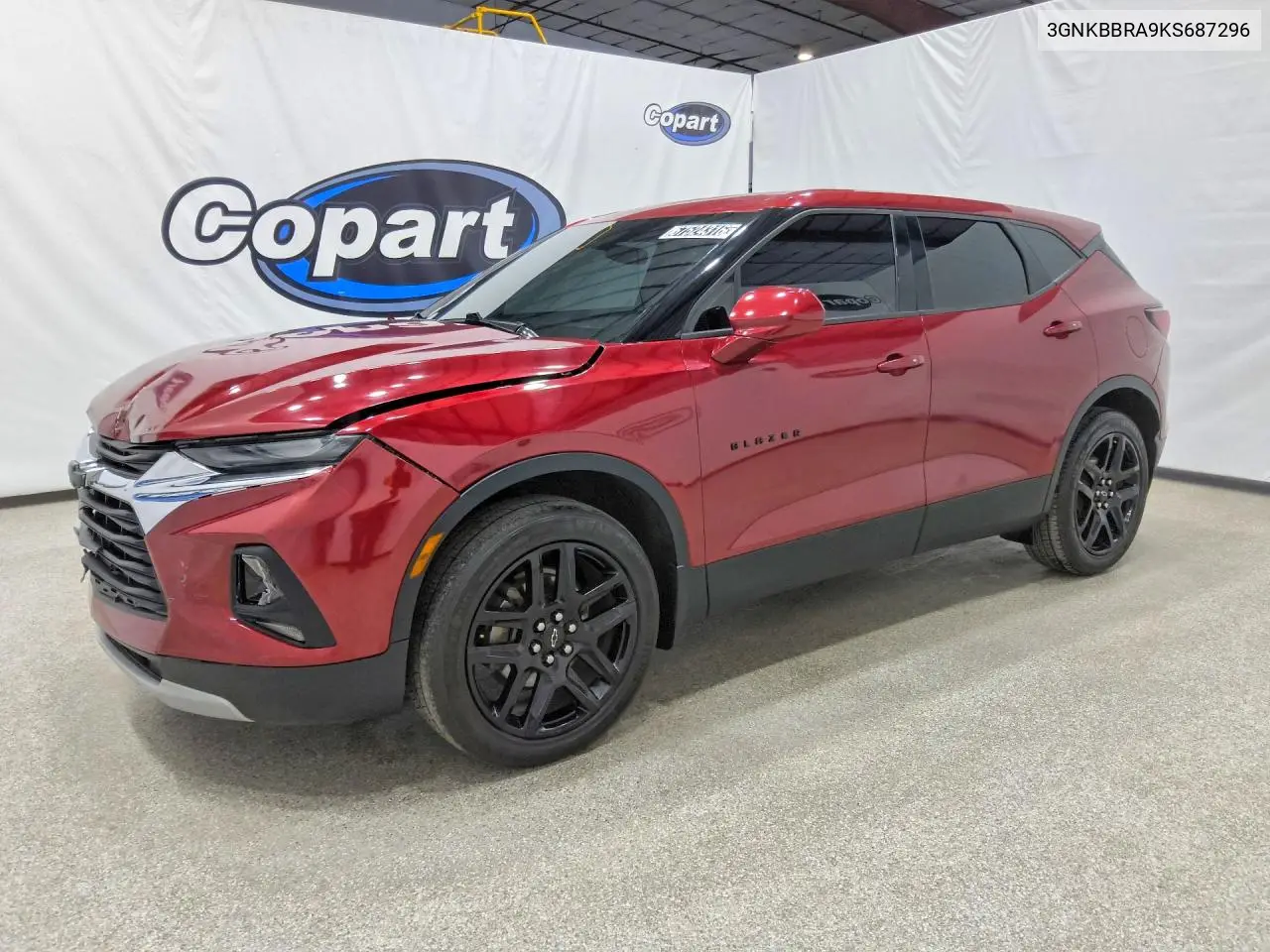 3GNKBBRA9KS687296 Chevrolet Blazer 2019 — повреждение Передняя часть, фото до ремонта