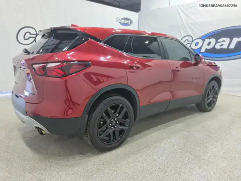 3GNKBBRA9KS687296 — 2019 Chevrolet Blazer, фото 3 с аукциона Copart 15.10.2026, Передняя часть