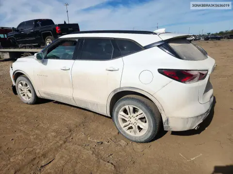 2019 Chevrolet Blazer 1Lt VIN 3GNKBBRA3KS636019 фото 2