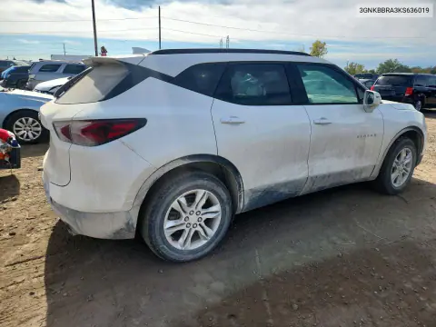 2019 Chevrolet Blazer 1Lt VIN 3GNKBBRA3KS636019 фото 3