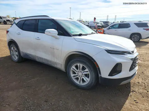 2019 Chevrolet Blazer 1Lt VIN 3GNKBBRA3KS636019 фото 4