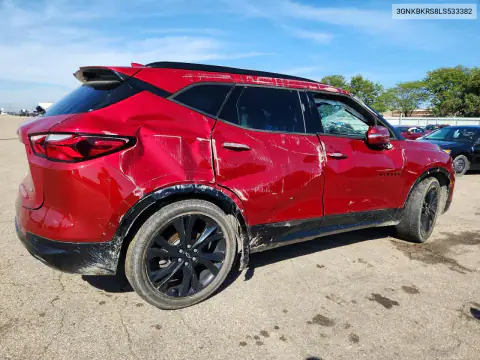 3GNKBKRS8LS533382 — 2020 Chevrolet Blazer, фото 3 с аукциона Copart, Повреждения со всех сторон