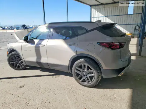 2021 Chevrolet Blazer 2Lt VIN 3GNKBHRSXMS547739 фото 2