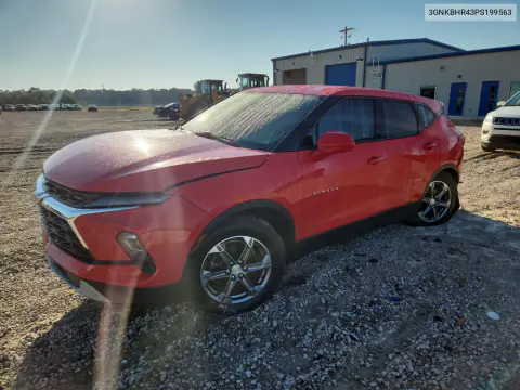 3GNKBHR43PS199563 — 2023 Chevrolet Blazer, Задняя часть, фото до ремонта