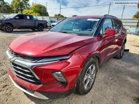 2024 Chevrolet Blazer 2Lt VIN 3GNKBHR43RS153752 фото 1